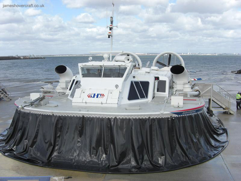 Hoverwork British Hovercraft Technology BHT-130 - Solent Express at Ryde (submitted by James Rowson).